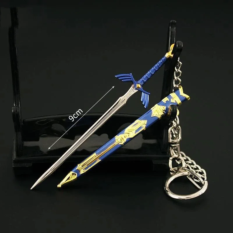 Breloczek do kluczy Zelda Link Master Sword, otwierany miecz, zawieszka, akcesoria jubilerskie, breloki, prezenty dla kobiet i mężczyzn