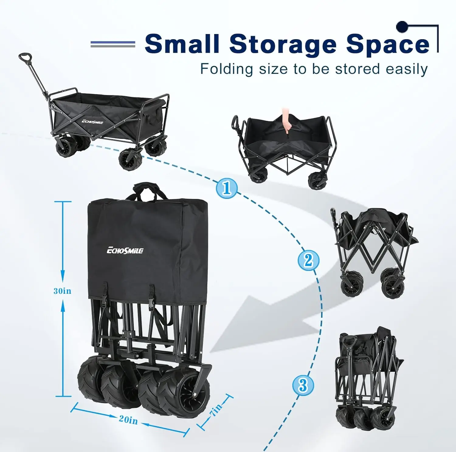 عربة قابلة للطي للخدمة الشاقة ، سعة رطل ، عربات تخييم قابلة للطي في الهواء الطلق ، بقالة ، عربة خدمات محمولة ، دوارة قابلة للتعديل Ca