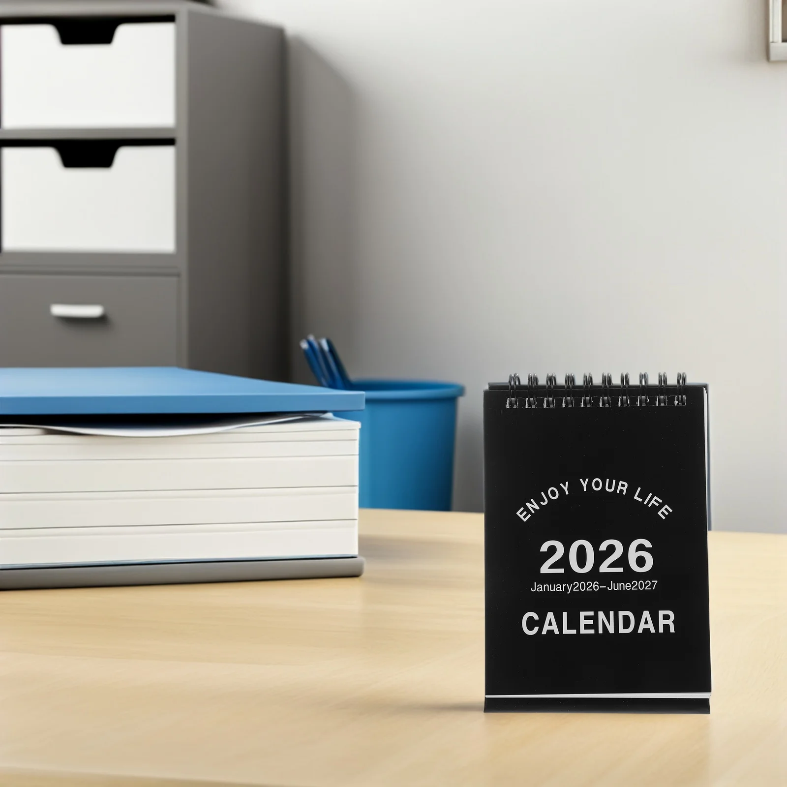 

Mini Desk 2026 Compact Flip Standing Monthly Planner Smooth Writing Surface Space-Saving For Office Home 2026 Desktop Small For