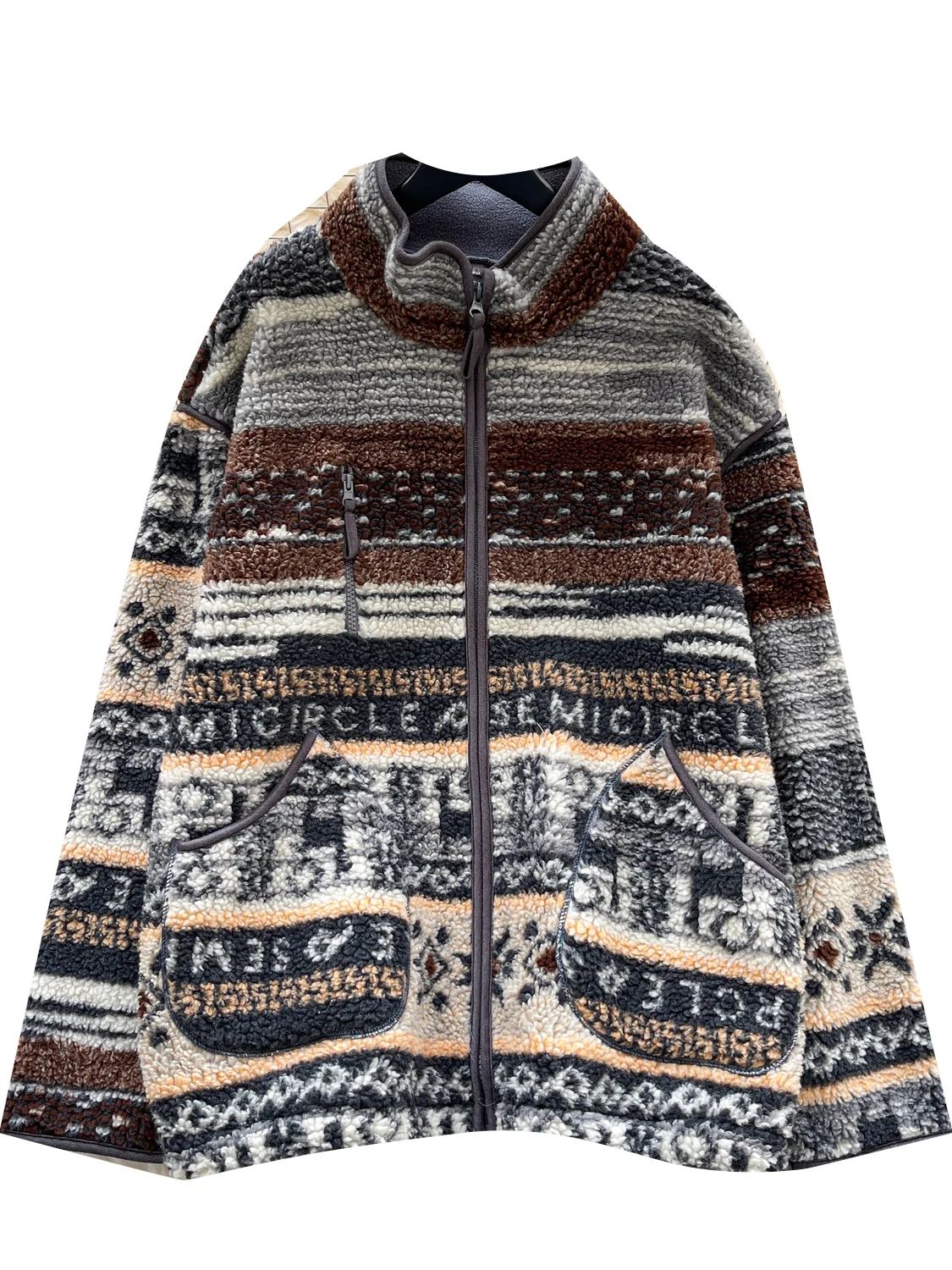 الكورية Sle المرأة معطف فرو الضأن فضفاض طويل Sve الوقوف طوق قمة دافئة Faionable الشتاء ملابس خارجية جزيرة Feifei #5