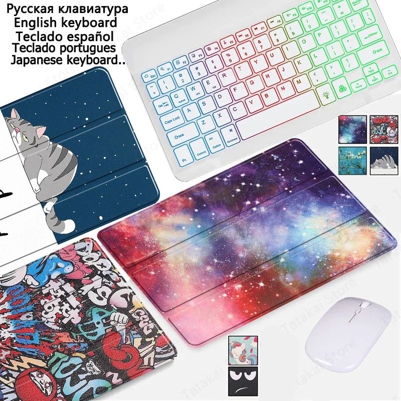 

Tablet Keyboard for Galaxy Tab S9 FE Caes 10.9 SM-X510 X516 X516B Magnetic Stand Case PU Leather for Samsung Tab S9 FE Keyboard