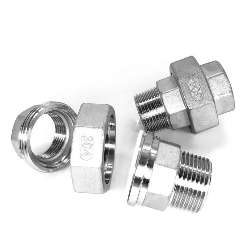 1/4 3/8 1/2 3/4 1 1-1/4 1-1/2 BSP Female To Male Thread 304 Stainless Steel Union Pipe Fitting Connector Adapter Coupler