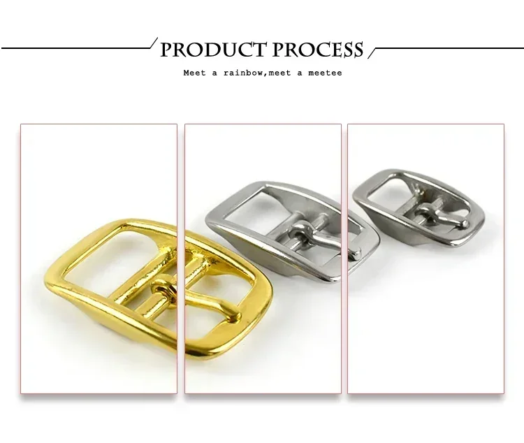 2/5Pcs Solid Brass Belt Buckle 304 Stainless Steel Bag Pin Buckles Adjuster Waistband Slider Clasp DIY Leather Craft Accessories