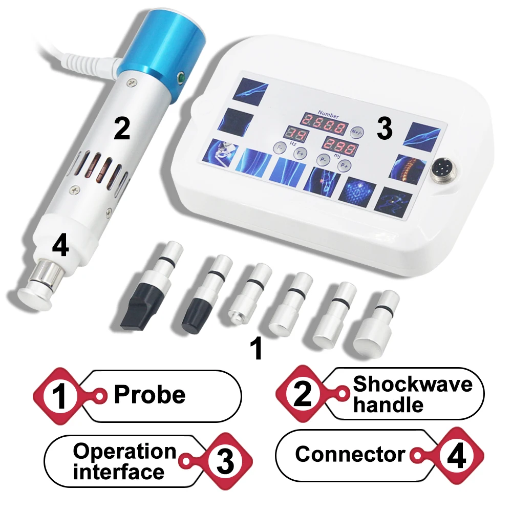 300mj Shockwave Therapy Machine Physiotherapy Shock Wave Vibrator Massager Muscle Machine Health Body Massager Pain Relief view 3