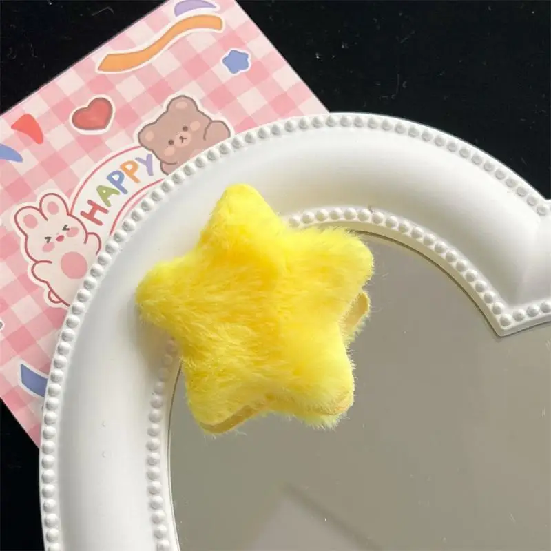 10/5/3/1PCS Soft Plush Star Sweet and Cute Japanese Style Hair Clip Headpiece Hair Card Styling Tools