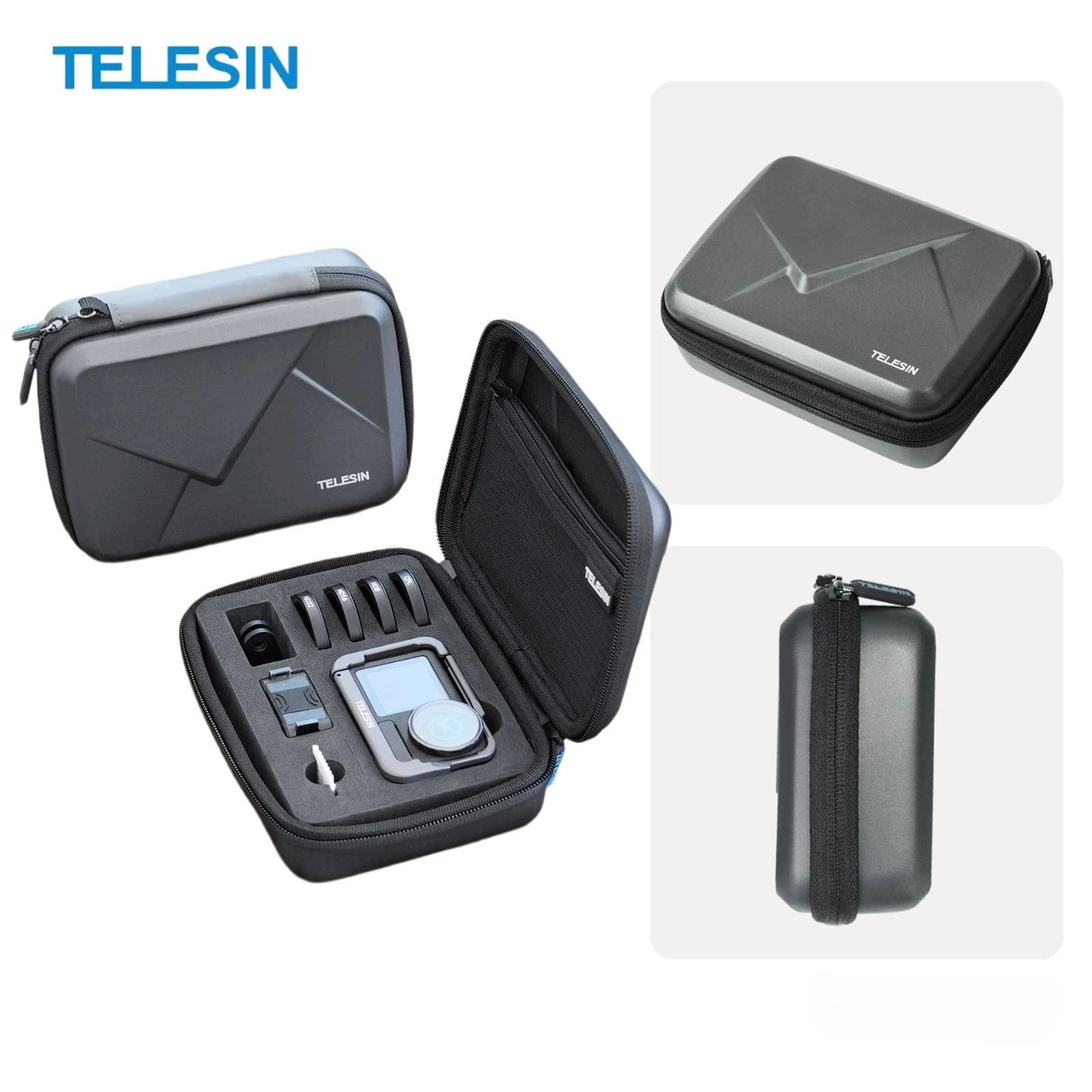 

TELESIN Shockproof Waterproof Storage Case for DJI OSMO Action 5 Pro4 3 Medium Hard Shell Protection Action Camera Accessories