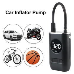 With LED Light LCD Display Wireless Tire Inflatable Pump Car Electrical Air Pump Inflator Compressor Motorcycle Bicycle Ball