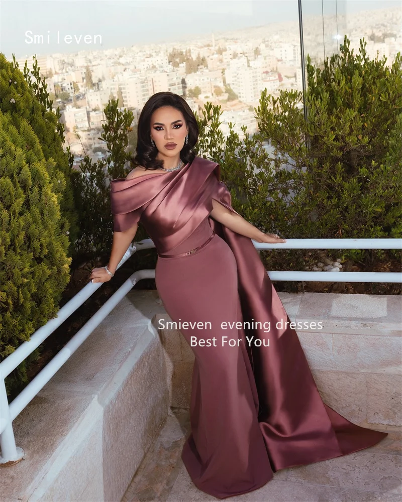 فستان Smileven أنيق حورية البحر للحفلات الراقصة شال متقاطع رداء حفلات قبالة الكتف فستان مناسبات مخصص 2026