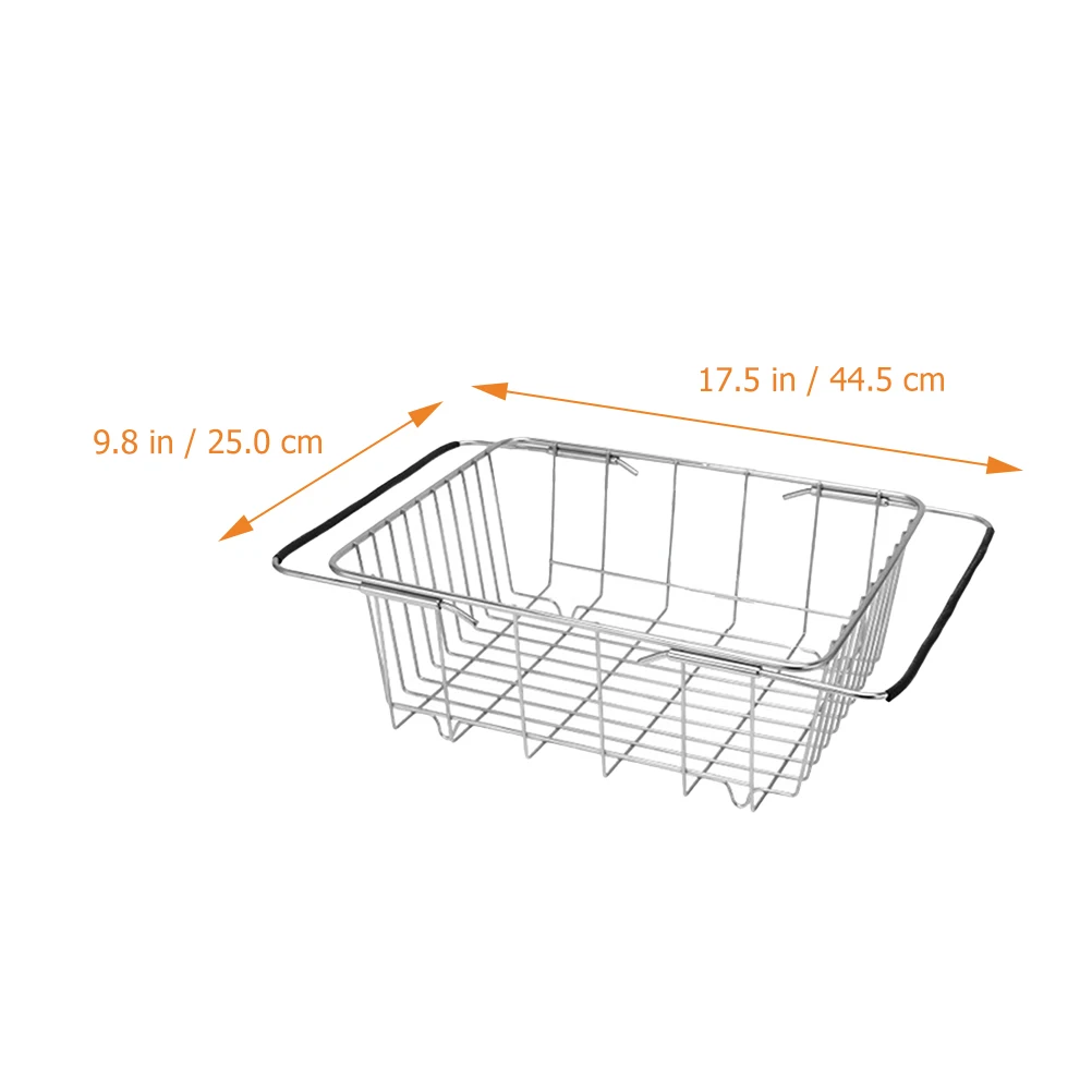 

Stainless Steel Dish Drying Rack Over Sink Multi Holes Design for Efficient Draining of Dishes Fruits Chopsticks Spoons