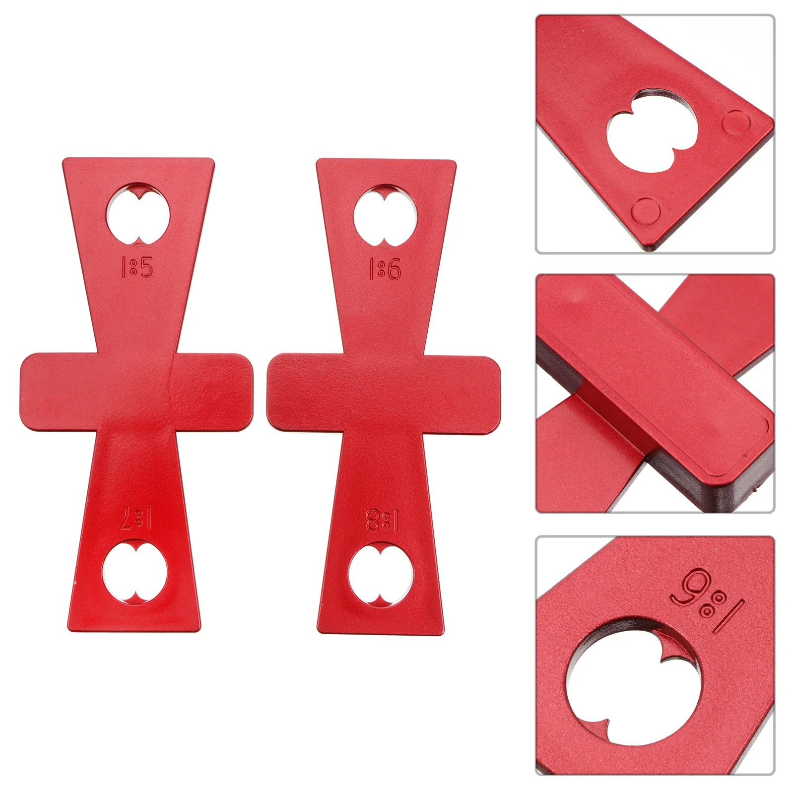 

2 Pcs Dovetail Scriber Parallel Manual Carpentry Red Marking Gauge Lightweight ABS Tool Set Beginner Woodworker Gift Precision