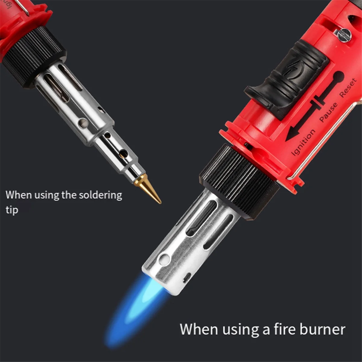 Cordless Gas Soldering Iron Heat Blower Torch Self-Ignite Instant Start Portable Adjustable Flame Control Welding Tools