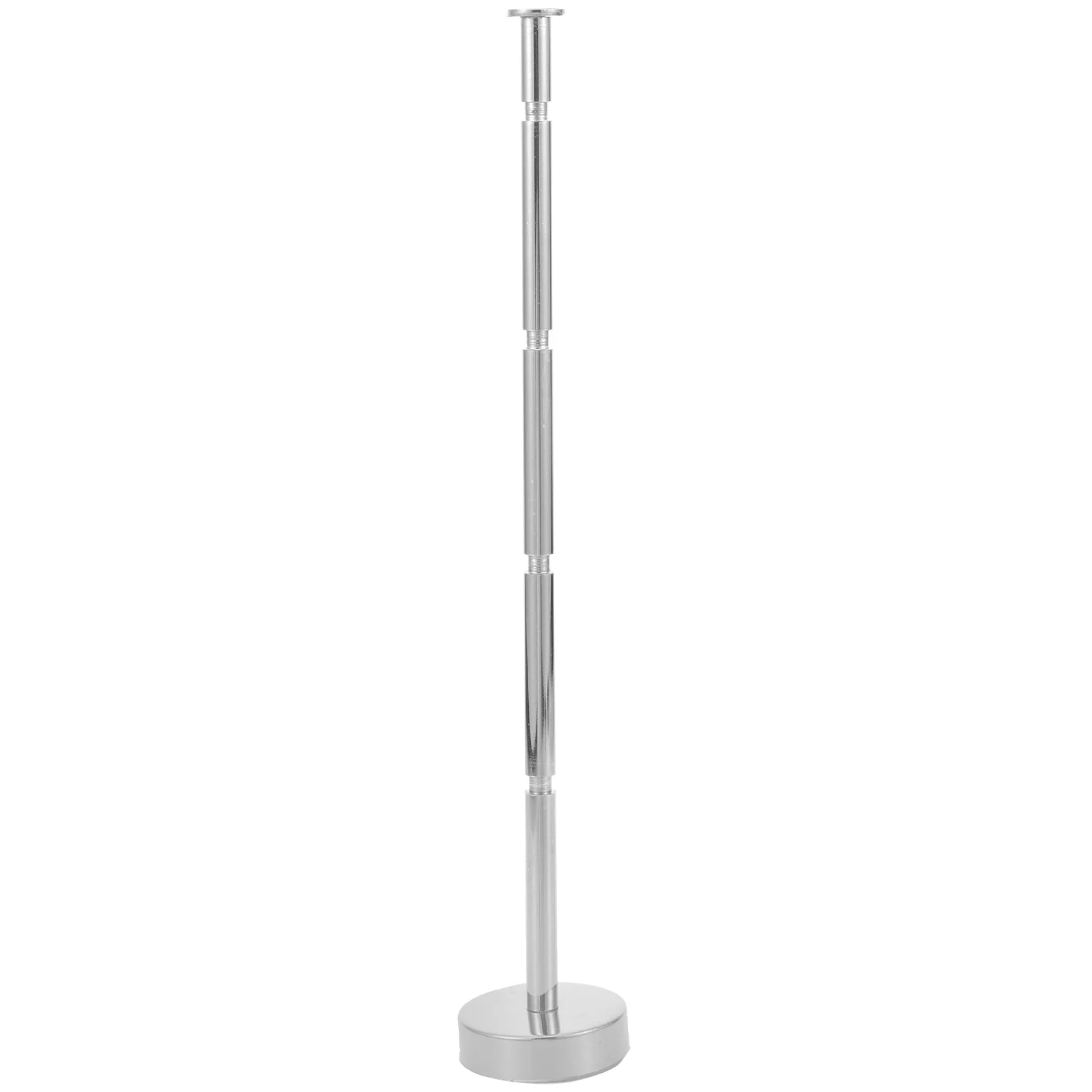 

Heavy Duty Clothes Rack Bamboo Hook Closet Rod Rail Silver Metal Clothing Rods for Hanging