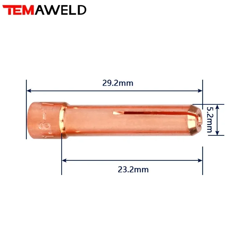 10/20Pcs Stubby TIG Collet 1.0mm 1.6mm 2.4mm 3.2mm 10N22S 10N23S 10N24S 10N25S for TIG Welding WP17 WP18 WP26 Torch Accessories