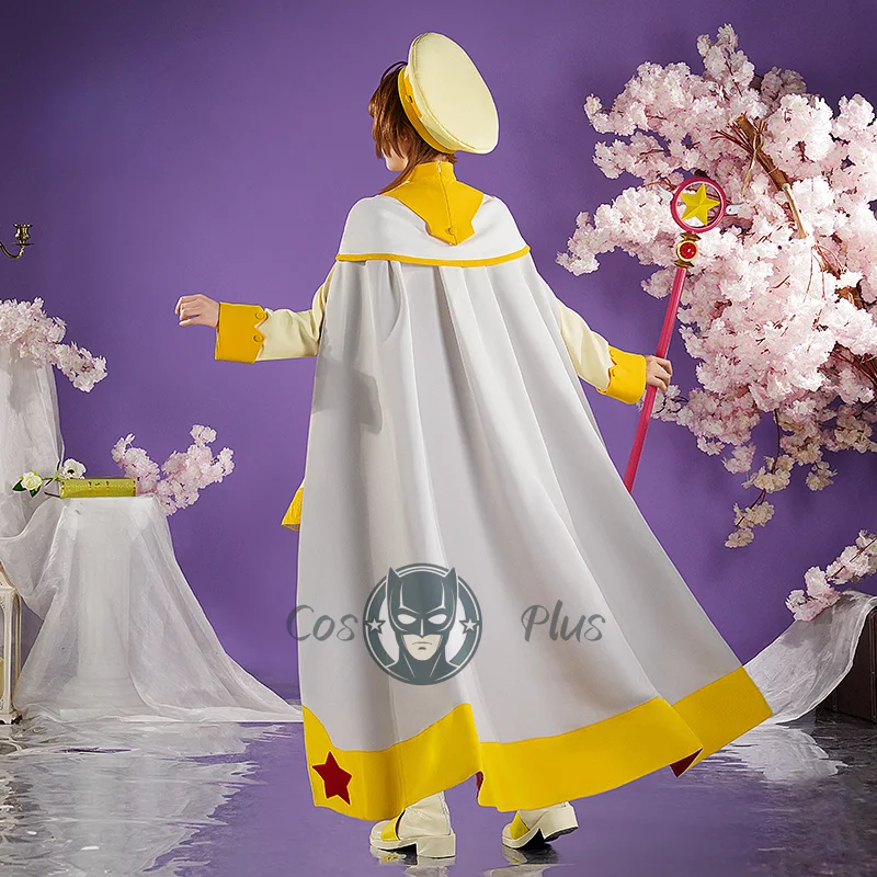 Sakura Kinomoto Cosplay Costume Anime Character Outfits Card Captor Sakura Cape Jumpsuits Hat Halloween Carnival Party Uniform