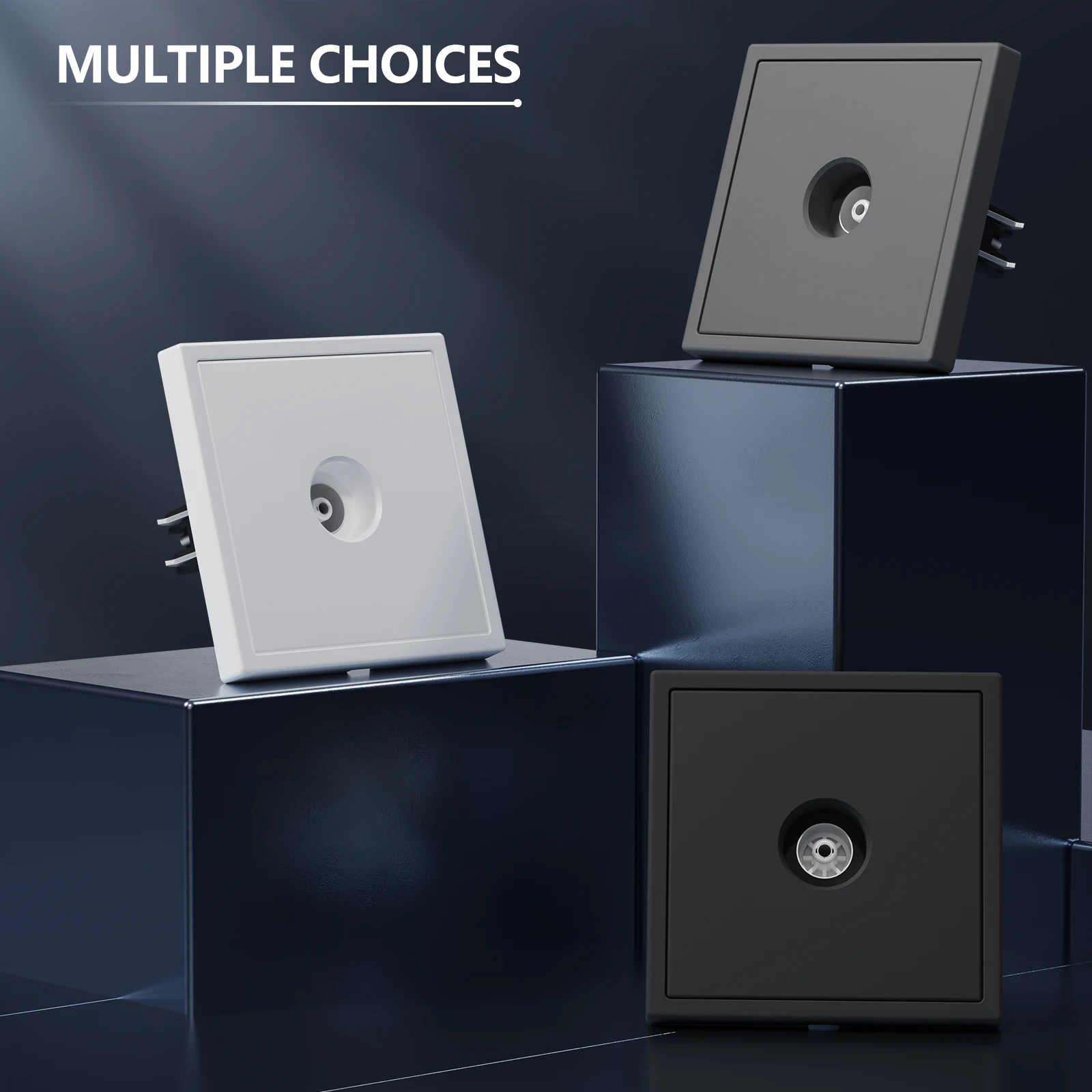 BSEED Wall Sockets Computer CAT6 Home TV Satellite Socket Plastic Panel Telephone Outlet 80mm E-Series Free Combination