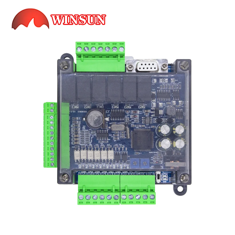 Imagem -02 - Seeku Plc Placa de Controle Industrial em para Fora Anolog 6ad 2da Modbus Rs485 Rtu Rtc Case Contagem de Velocidade 6ch 3k Ws3u Fx3u14mr