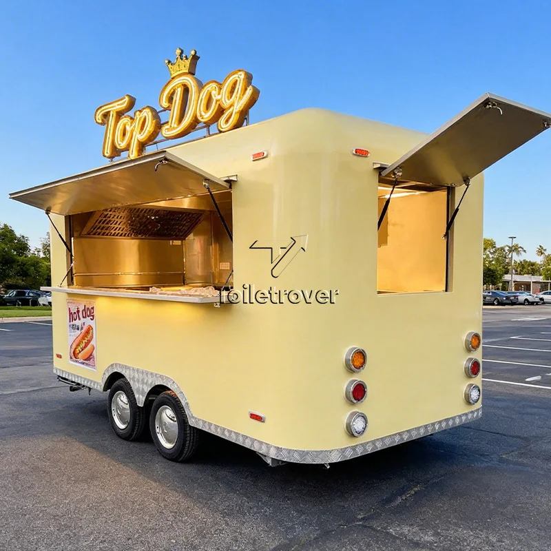 Street Mobile Food Trailer Multifunctional Fully Equipped Food Truck Trailer Vintage Food Trucks for Sale in China