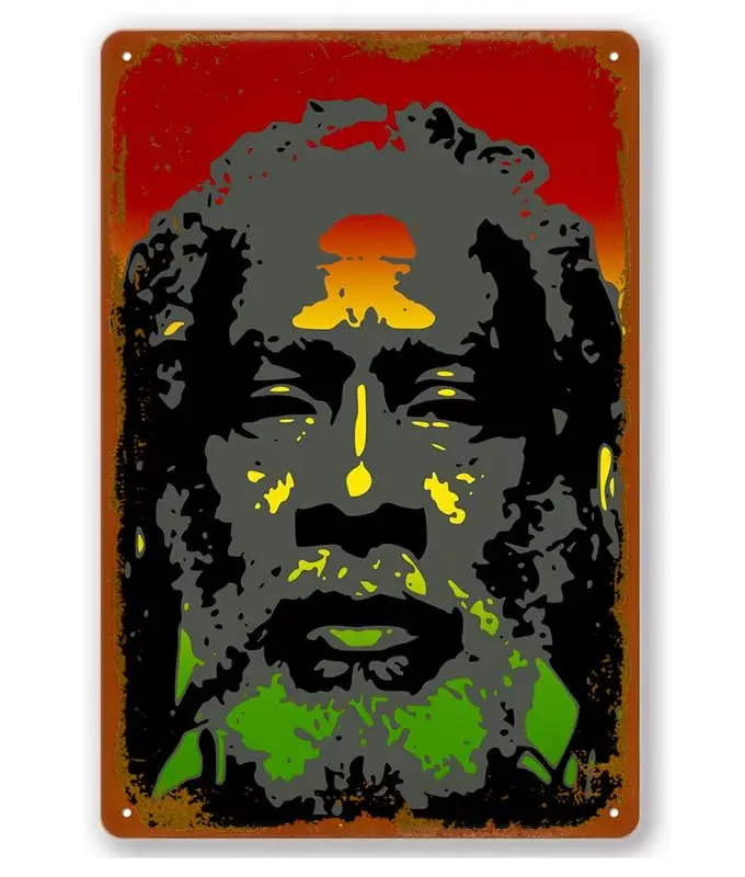 1PCS,Burning Spear Poster Tin Sign Vintage Metal Sign Bar Club Wall Art Decoration es