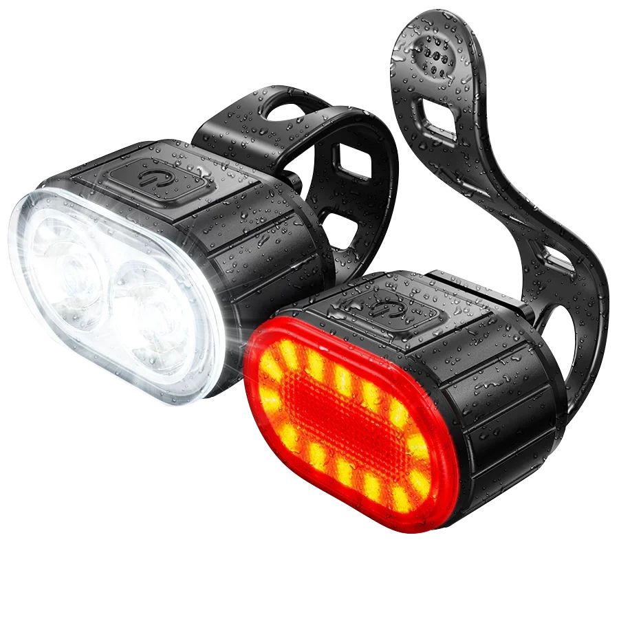 Heinast Fietsverlichting Voor- en achterlichten Fietslamp Led Fietslicht Fietszaklamp voor Fiets Voor Achterlicht Lantaarn