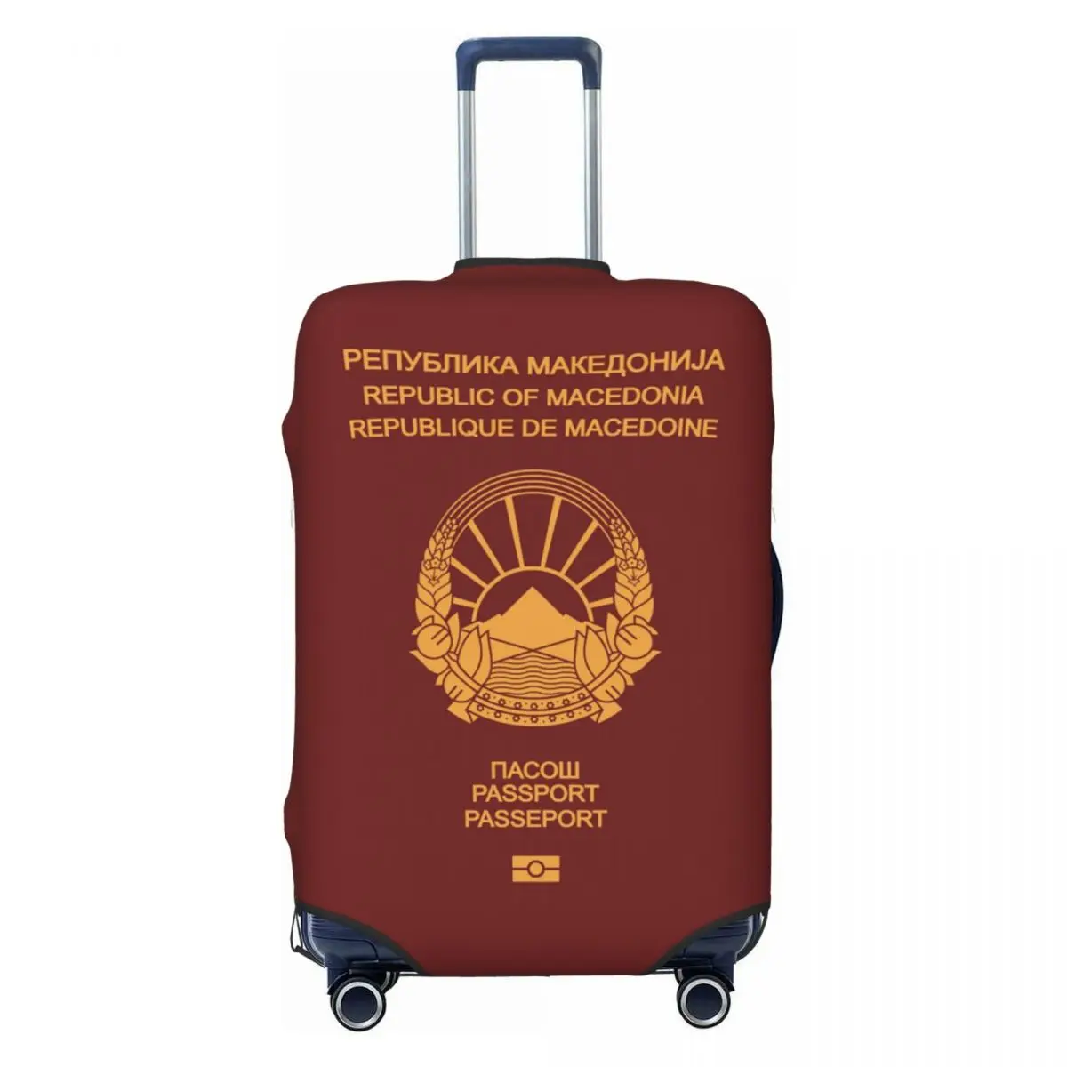 

Macedonia Passport Suitcase Cover Elastic Luggage Covers Protector for 18-32 inch
