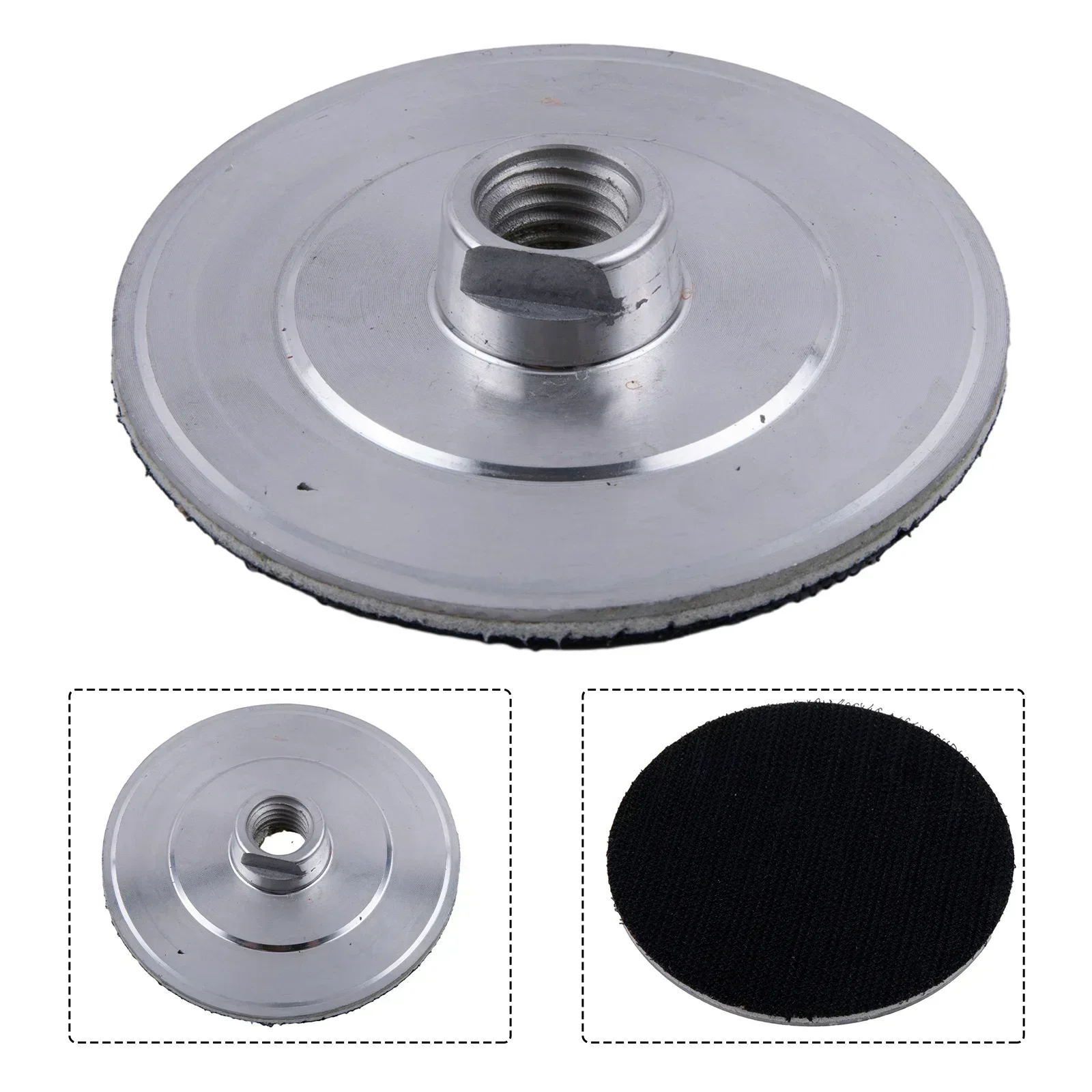 4 Inch Backer Pad For Diamond Polishing Pad Aluminum-Based Backing Holder M10 M16 5/8-11 Polish Wheel Holder Pad Back Up Pad