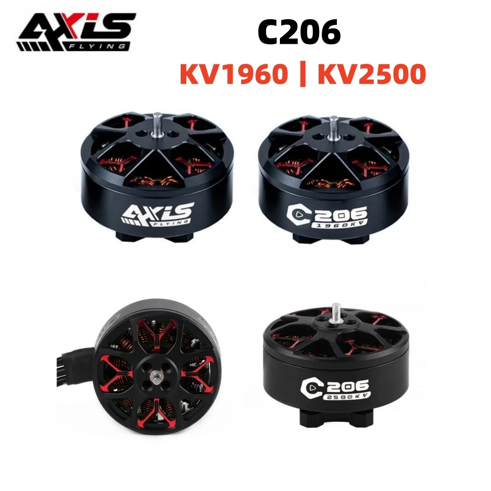 Axisflying C206 2006 1960kv Fpv Brushless Motor 6s Lipo 1.5mm Shaft For Rc Fpv 3.5inch Duct Circle Drones Diy Parts