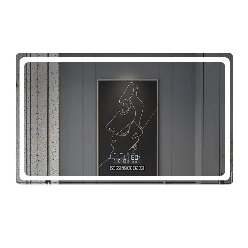 

Прямоугольное умное зеркало в полный рост для душа и макияжа с подсветкой, для ванной комнаты, для использования в помещении