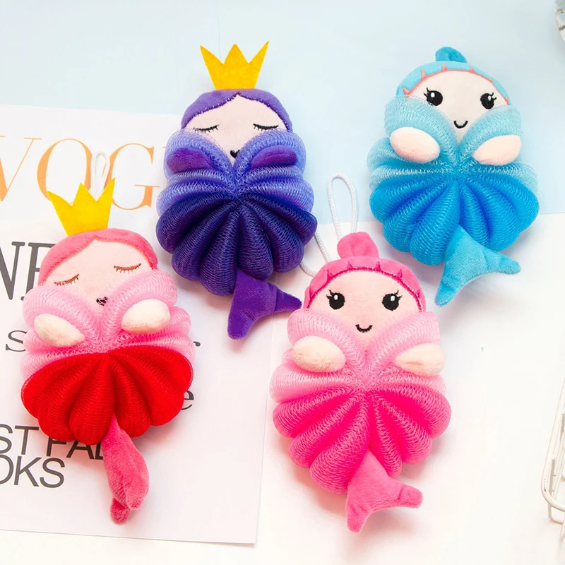 Baby Bath Ball Cartoon Unicorn Mermaid Bath Sponge Child Children Toddler Newborn Adult Cleaning Brush Soft Bath Shower Sponge