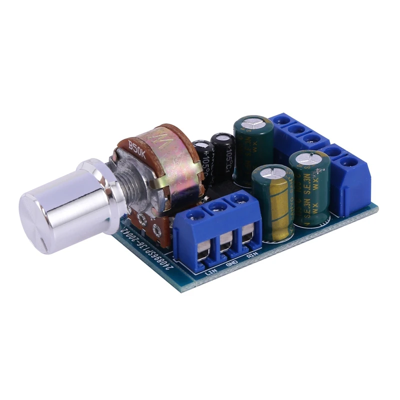 TDA2822 TDA2822M Mini 2.0 Channel 2X1w Stereo Audio Power Amplifier Board DC 5V 12V CAR Volume Control Potentiometer Module