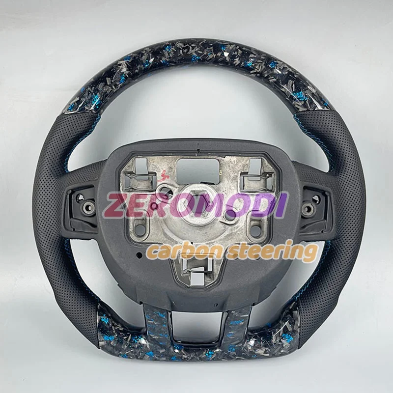 100% Forged Carbon Fiber Custom Steering Wheel With Paddle Shifter Cutout Fit Range Rover Evoque Racing Modified Steering Wheel