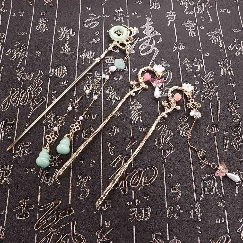 Headdress Elegant Bridal Tassel For Girls Pearl Korean Hanfu Hairpins Chinese Hair Fork Women Hair Sticks Hair Clip