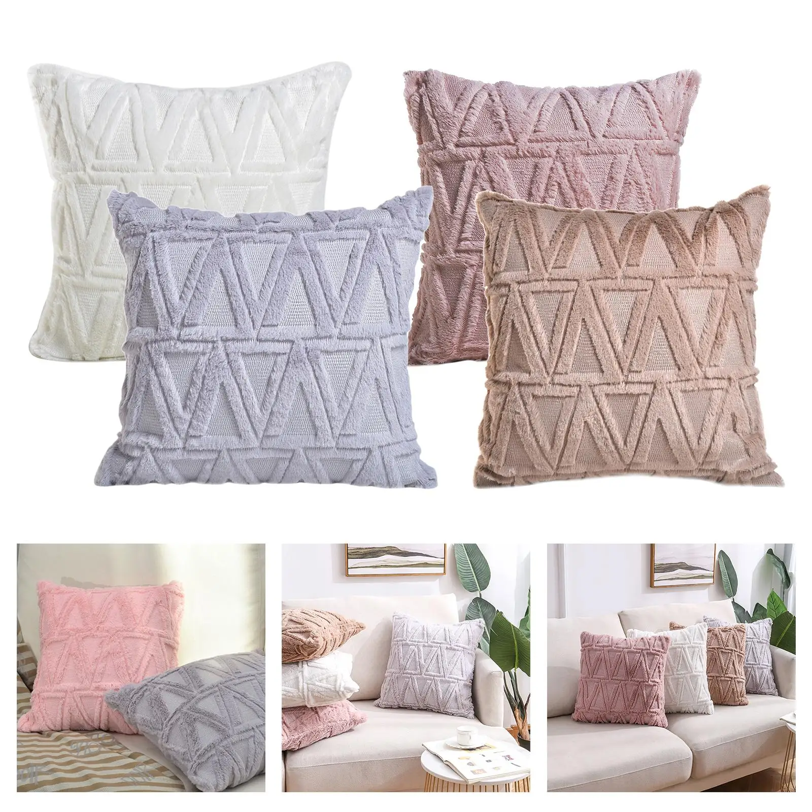 Modren Style Geometry Tufted Ins Pillow Covers - Throw Pillow Cases Woven