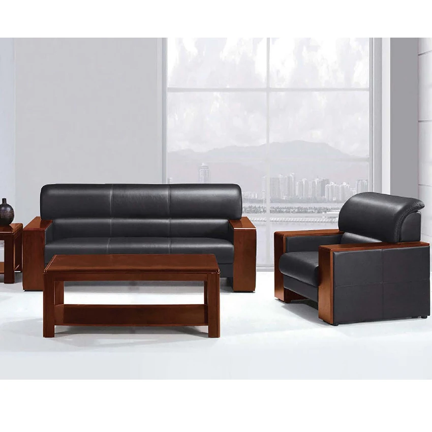 Modern Wooden Office Furniture 1.2.3 Seat Combination Office Sofa Sectional Sofa