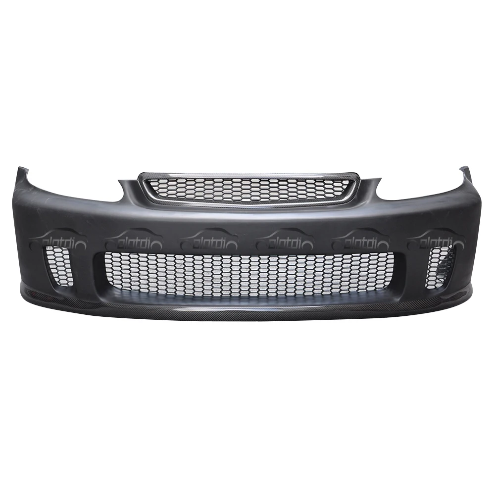 N1 Style K8 1999-2000 FRP Front Bumper Body Kit Carbon Front Lip Grille for Honda Civic EG EK Type R Front Bumper Auto Tuning