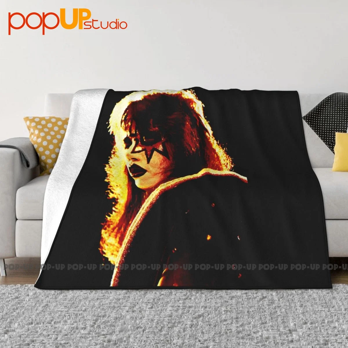 Kiss Paul Stanley Gene Simmons Ace Frehley Blanket Sheet Bedroom Ultra-Soft Sofa Dedicated Sofa Decorative