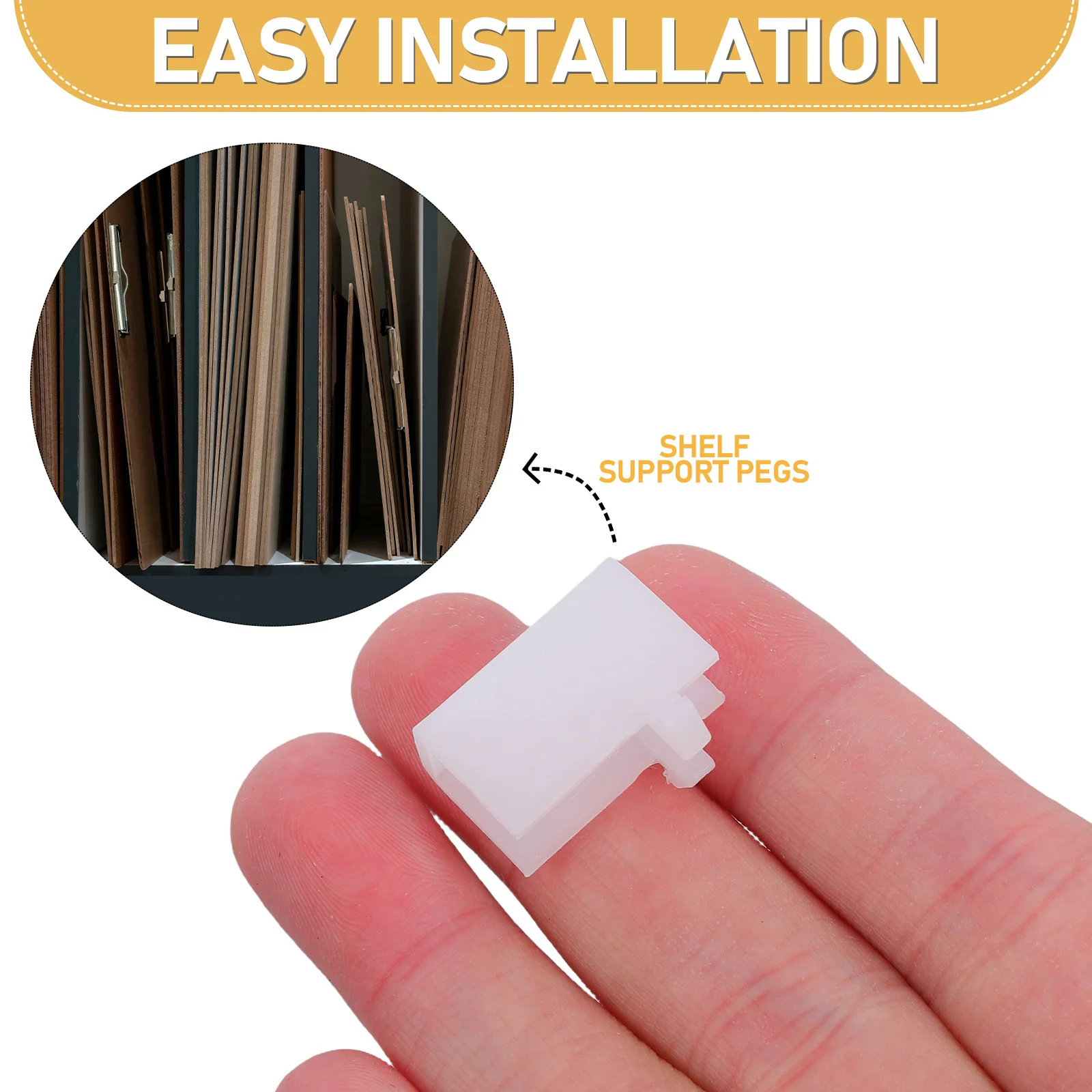 20 قطعة من مشابك الرف، رف خزانة بلاستيكي قابل للتعديل يدعم أوتاد تقسيم ثابتة سهلة التركيب لمنظم تخزين المطبخ #3