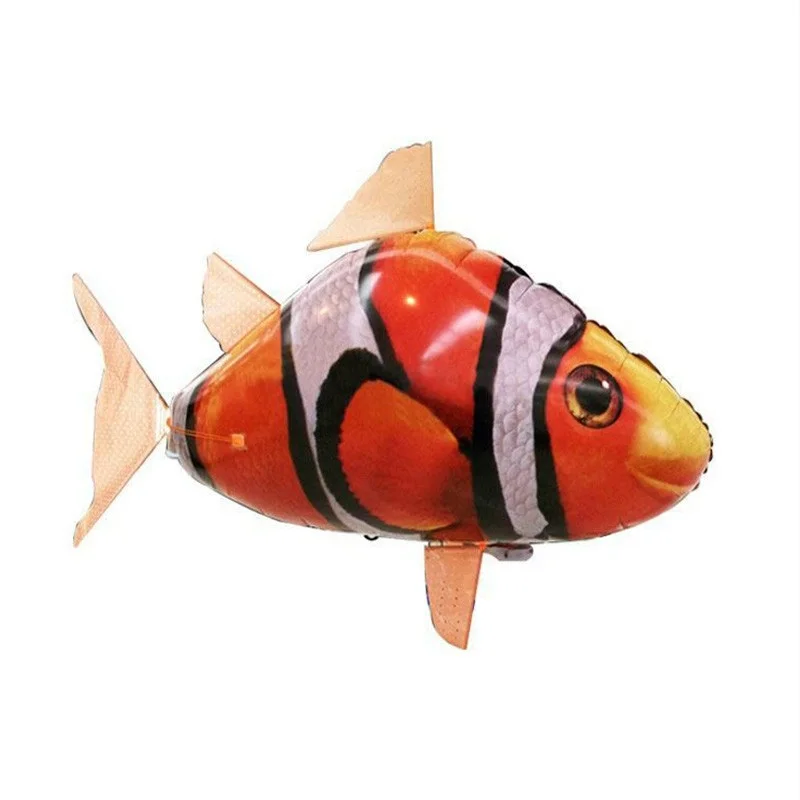 Telecomando flying shark toy clown nemo fish balloon gonfiabile helium RC air plane disco volante regalo per bambini