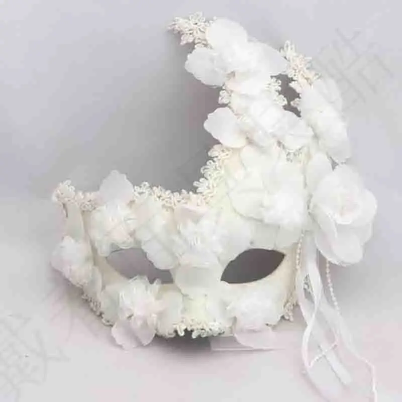 Halloween Masquerade Mask Princess Feather Lace Flowers Fun Mask Nightclub Festival Rave Party For Men Women