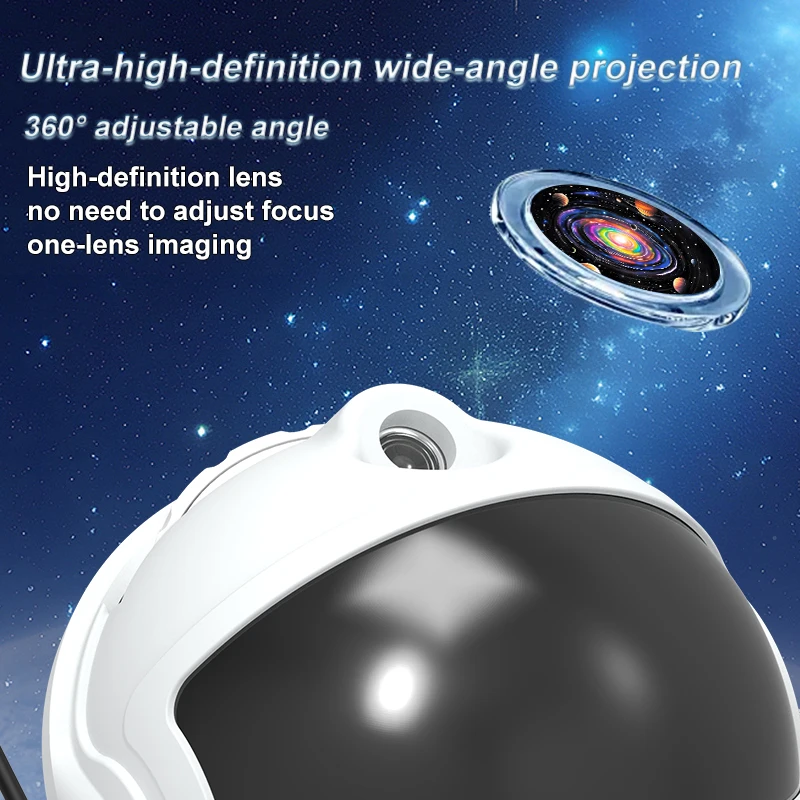 ضوء ليلي لجهاز عرض رائد الفضاء مع 12 أنماط إسقاط، مثالي كهدية لعيد الميلاد لتزيين الغرفة.