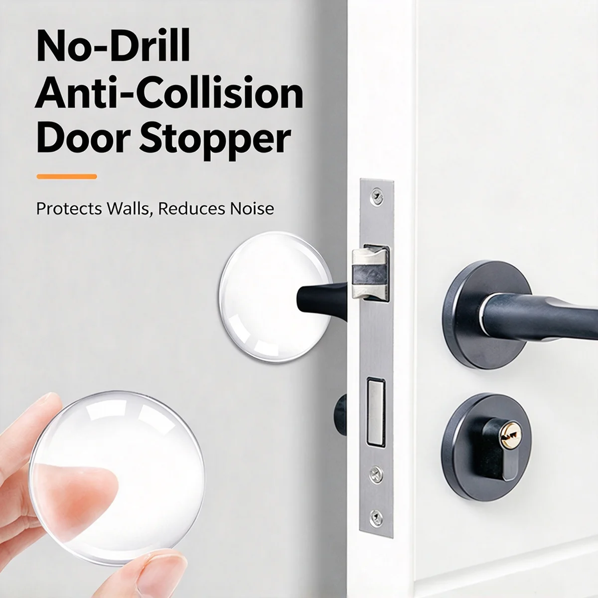 Door Knob Wall Shield Clear Soft Rubber Door Stopper Door Handle Bumper Wall Protector Mute Stickers Muffler Pad Protective Plug