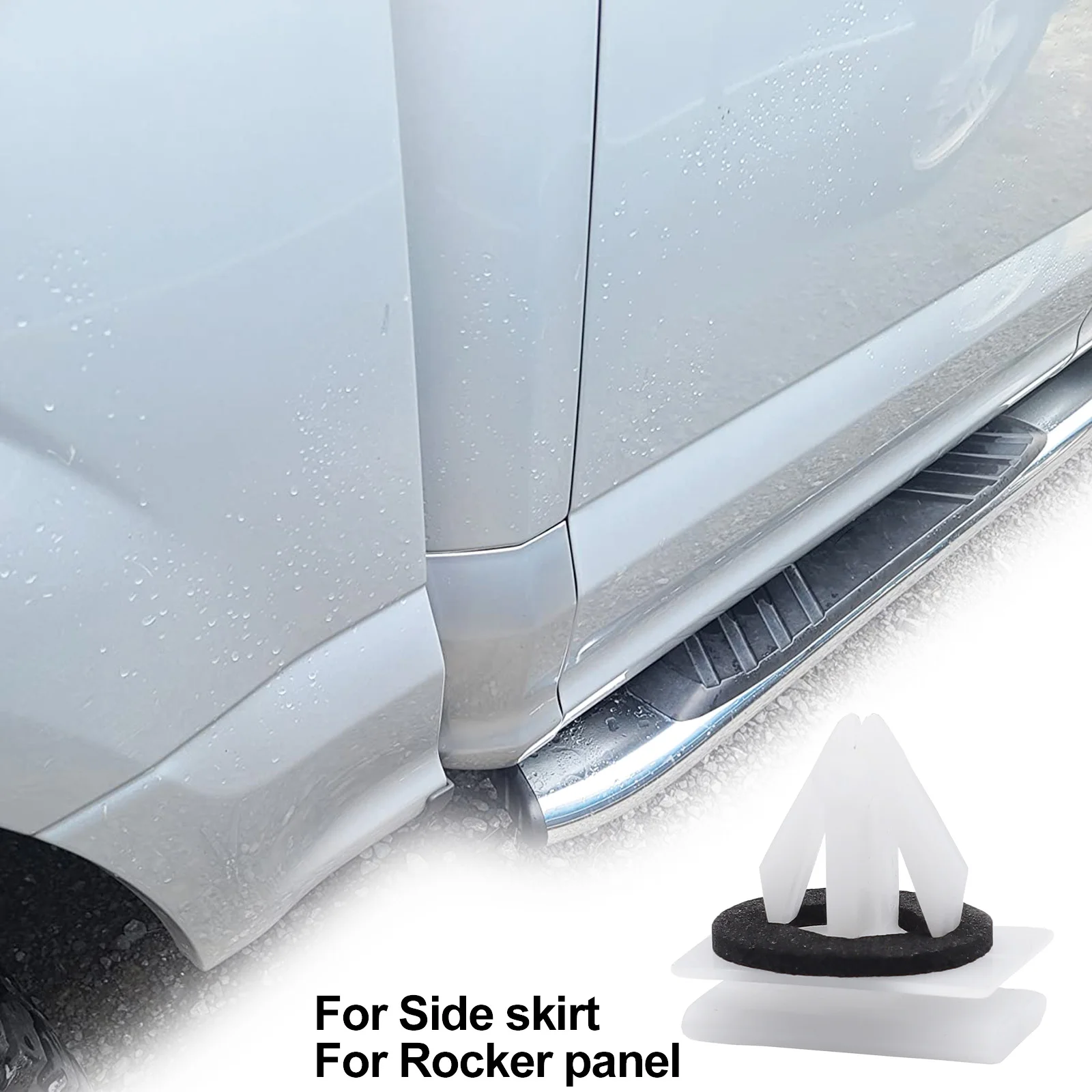 20x For Ford Fiesta Kuga S-max Escape Edge Ecosport F150 Mustang Flare Side Skirt Sill Door Rocker Panel Moulding Clips Rivet