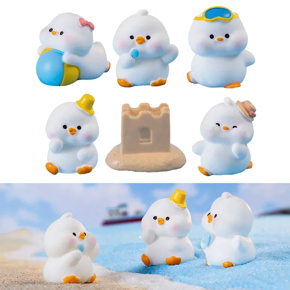 Duck Miniature Figurines Craft Micro Landscape Ornament Home Desktop Decoration Miniature Fairy Garden Decoration Accessories