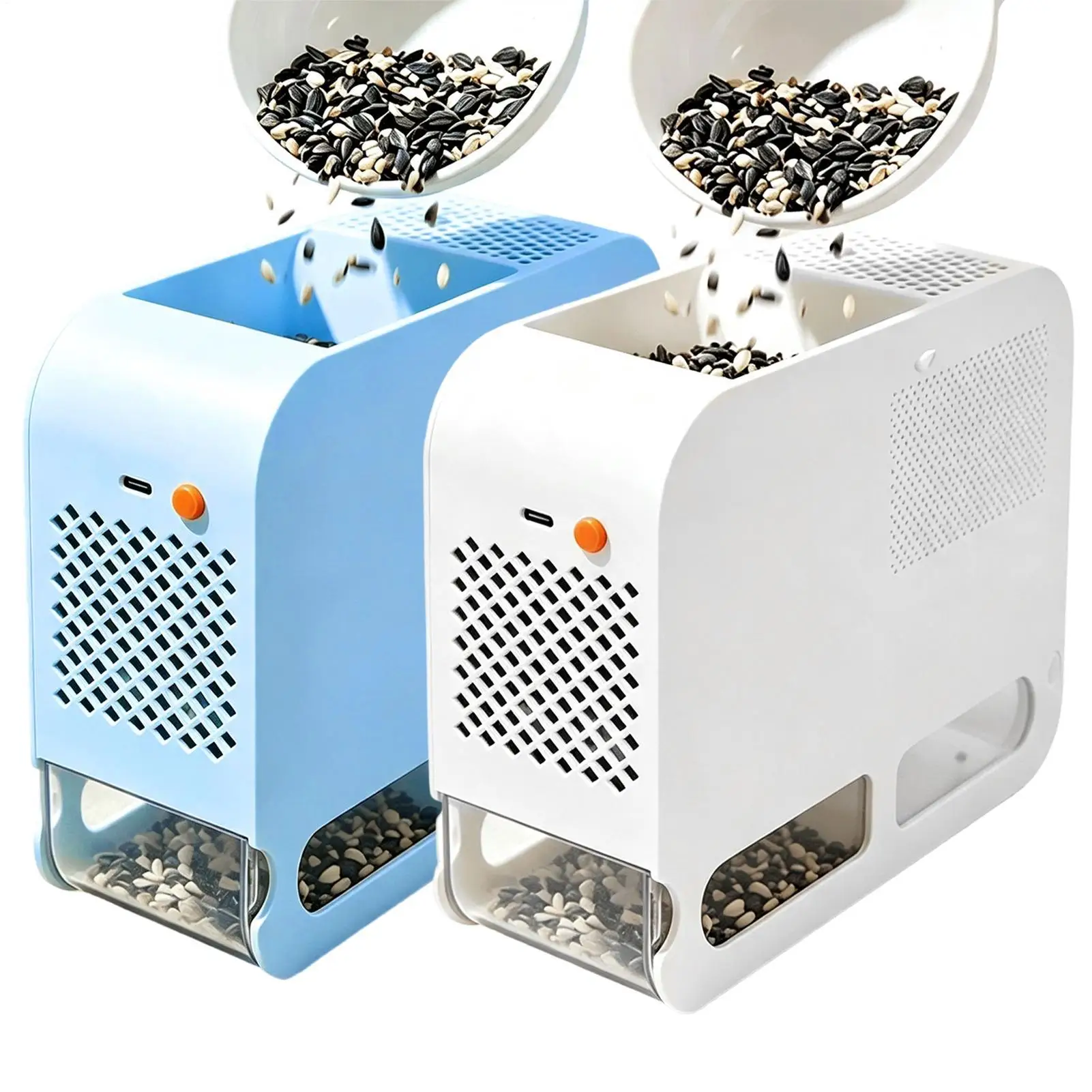 Elektrische Vogelfutter-Schalenbläsemaschine, effizient, mit einstellbarer Geschwindigkeit, Vogelfutter-Separator, einfache Reinigung, spart Zeit für den Getreideanbau auf dem Bauernhof – Detail 1