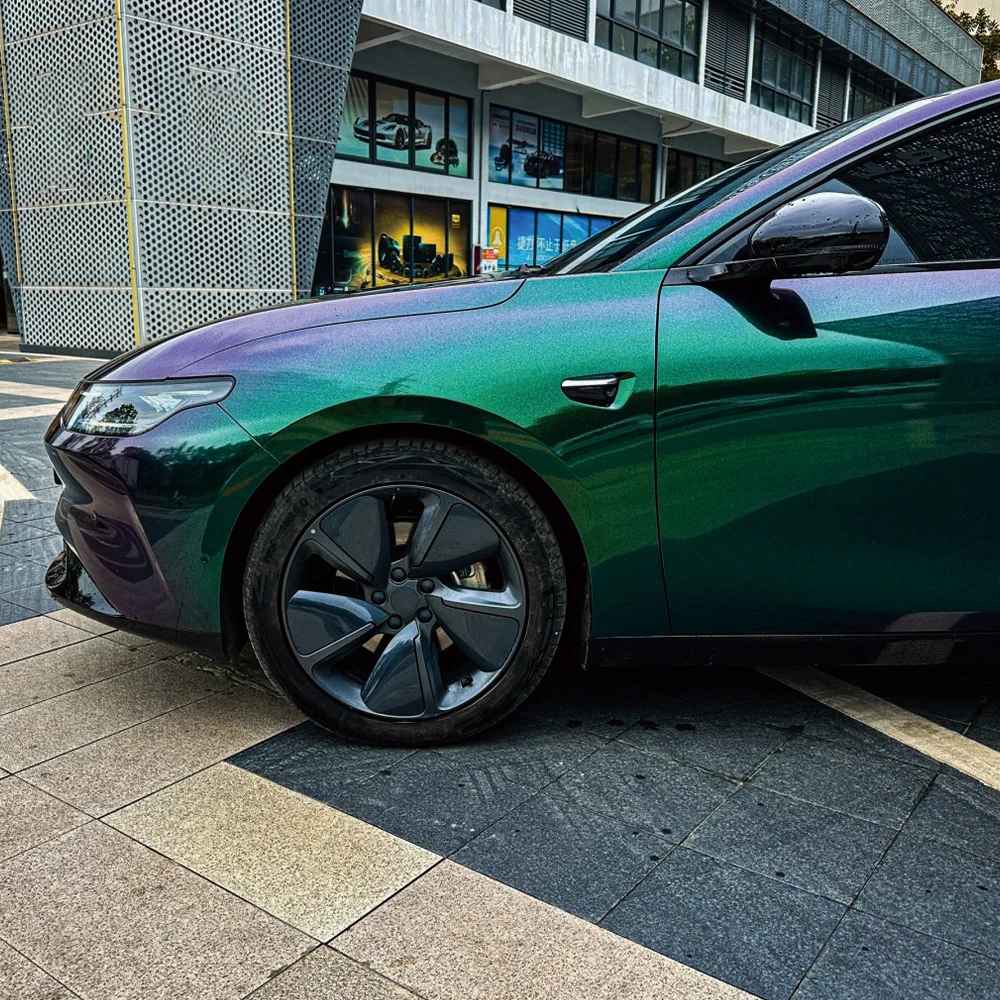 

Автомобильная наклейка с бриллиантами, фиолетовая и нирная обертка, виниловая пленка, пленка для изменения цвета, ПЭТ, наклейки без пузырьков, автомобильная наклейка, интерьер, внешний вид