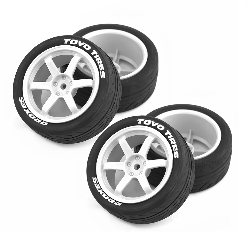 RC Car Wheels Tire For 1:10 TRAXXAS HSP HPI Kyosho Tamiya RCFans WRC TT02 TT021 XV01 Drift Competition Upgrade Tires