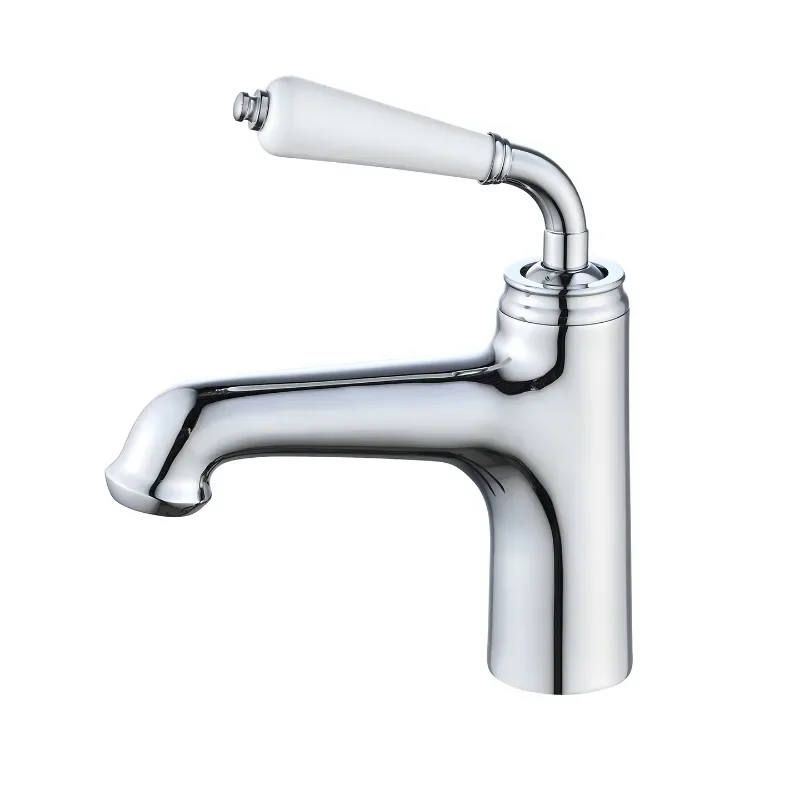 

French retro faucet, all-copper single-handle toilet under-counter basin faucet, high-value ceramic