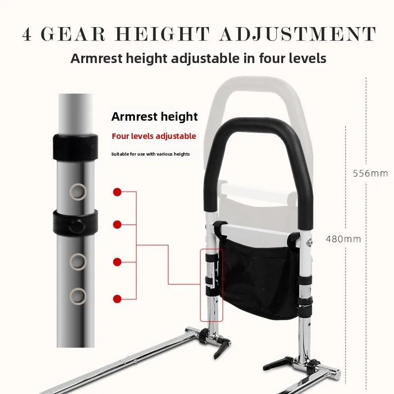 Ultimate Bed Safety Rail-No Drill Installation,Anti-Slip Grip Adjustable Height with LED Night Light for Elderly Fall Prevention