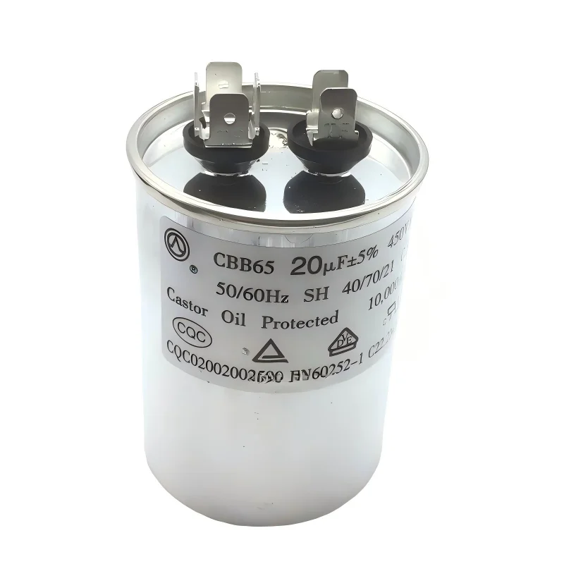 Capacitor de Partida para Compressor de Ar Condicionado CBB65 450VAC 20uF 25uF 30uF 35uF 40uF 45uF 50uF 60uF 65uF 70uF 75uF