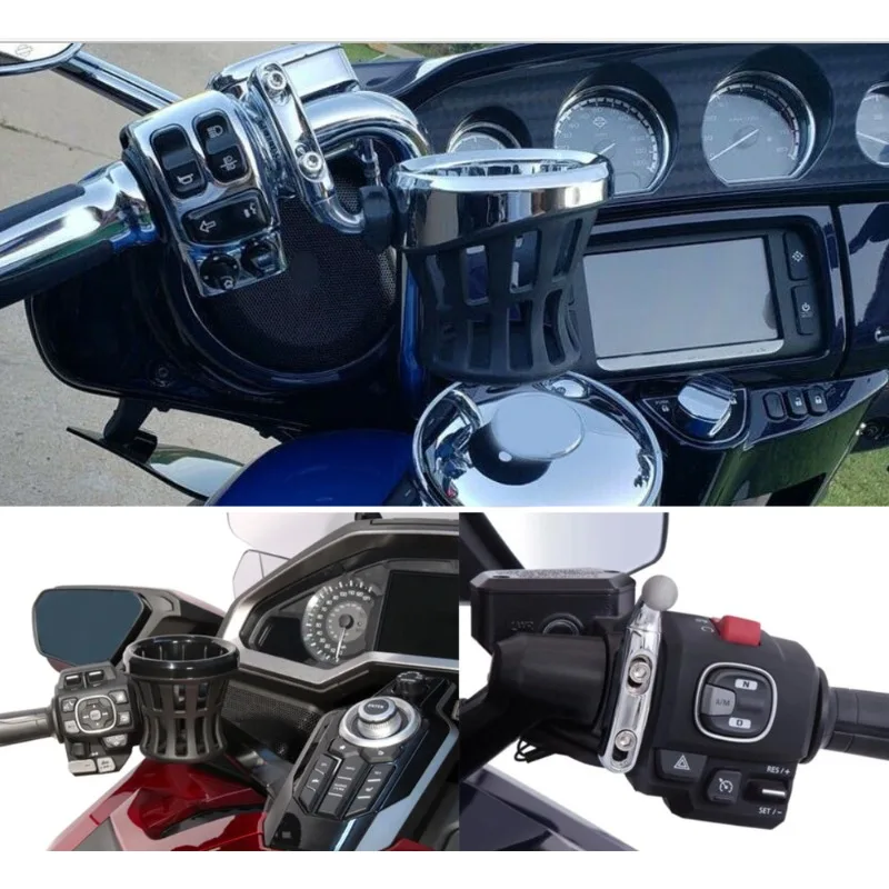 Para Harley Yamaha Kawasaki Suzuki indio Honda GL1800 GL1500 F6B soporte Universal para vasos y bebidas para motocicleta