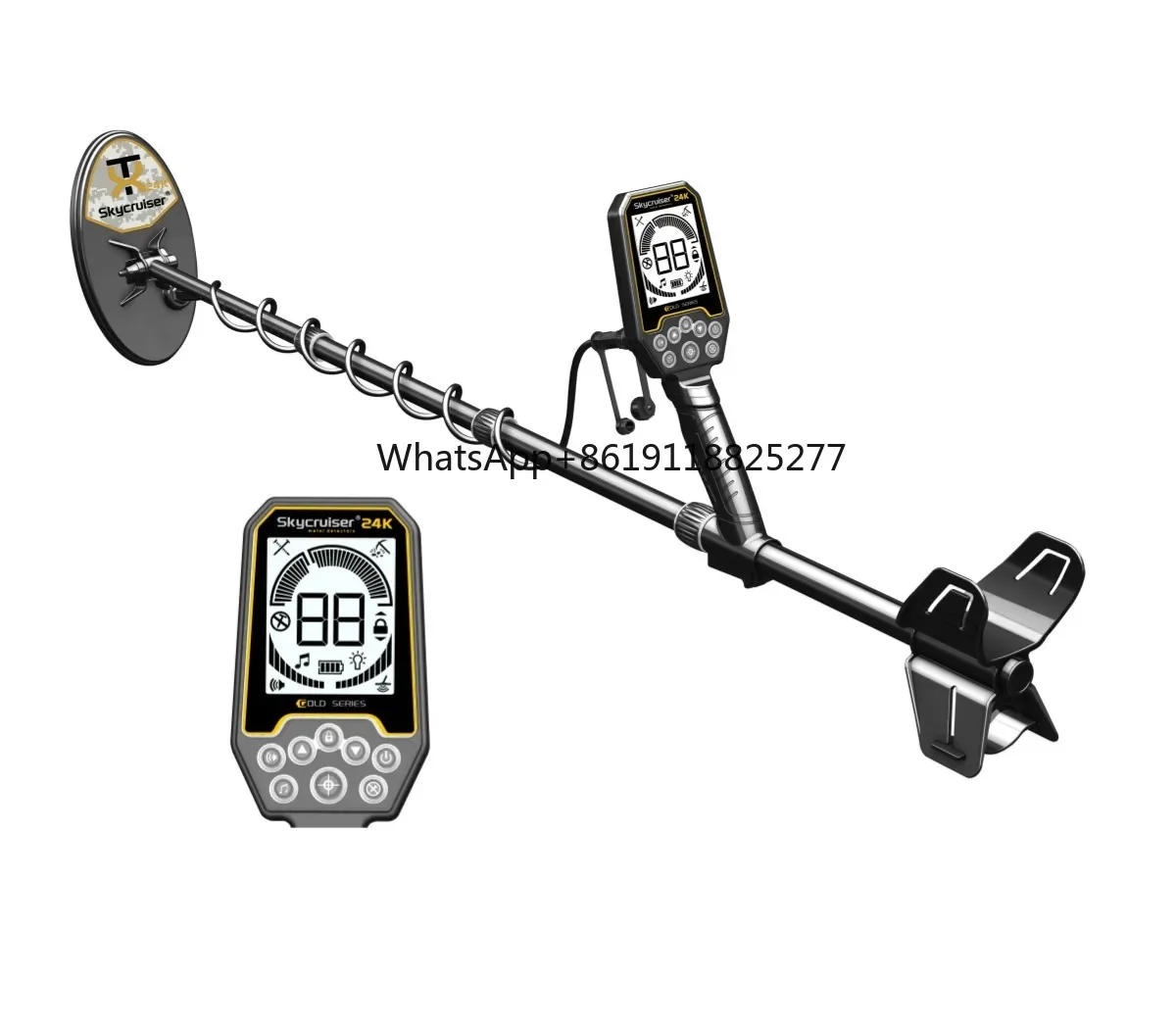 Skycruiser gold detector 24K IP68  fully waterproof industrial metal detector gold detector long depth gold finder